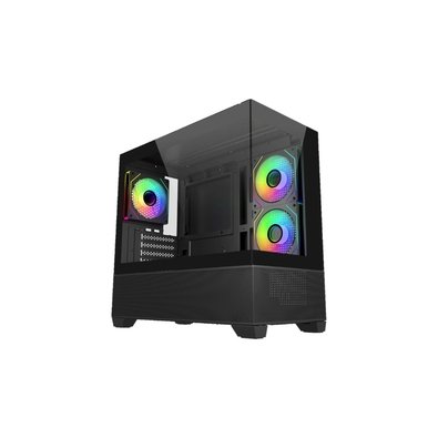 Gabinete Gamer Cooler Master Elite 502, Mid Tower, E-ATX, Lateral em Vidro, 3x FAN ARGB, Preto - E502-KGNN-S00