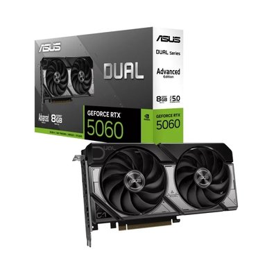 Placa de Vídeo ASUS RTX 5060 Dual OC NVIDIA GeForce, 8GB GDDR7 - 90YV0PS0-M0NA00