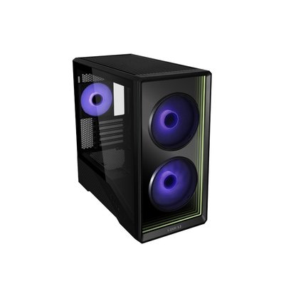 Gabinete Gamer Lian Li Vector V150 Infinity, M-ATX, Com 3 Fans ARGB, Vidro Temperado, Preto - V150INFX