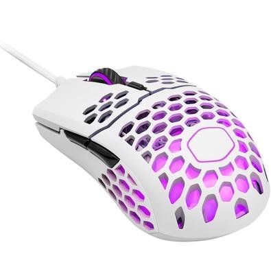 Mouse Gamer Cooler Master MM711, RGB, 6 Botões, 16000DPI, Branco Glossy - MM-711-WWOL2