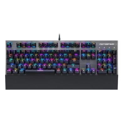 Teclado Mecânico Gamer Motospeed CK108, RGB, Switch Blue, ANSI, Preto - FMSTC0047AZL