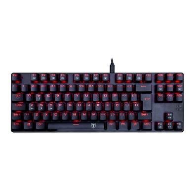 Teclado Mecânico Gamer T-Dagger Bora, LED Vermelho, Switch Blue, ABNT2 - T-TGK313-RED