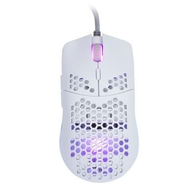 Mouse Gamer OEX Game Dyon-X, Ultra leve, RGB, 6200DPI, Branco - MS322S