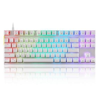 Teclado Mecânico Gamer Motospeed CK82, RGB, USB, Switch Red, Compacto, Branco - FMSTC0102BRO