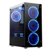 Gabinete Gamer Rise Mode Z Glass Rgb Lateral Em Vidro Fum Preto