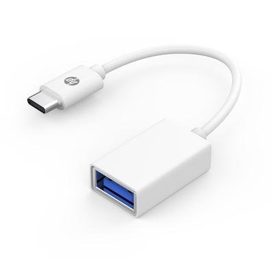 Adaptador HP USB-C para USB A, Branco, DHC-TC105 - 9YF06AA