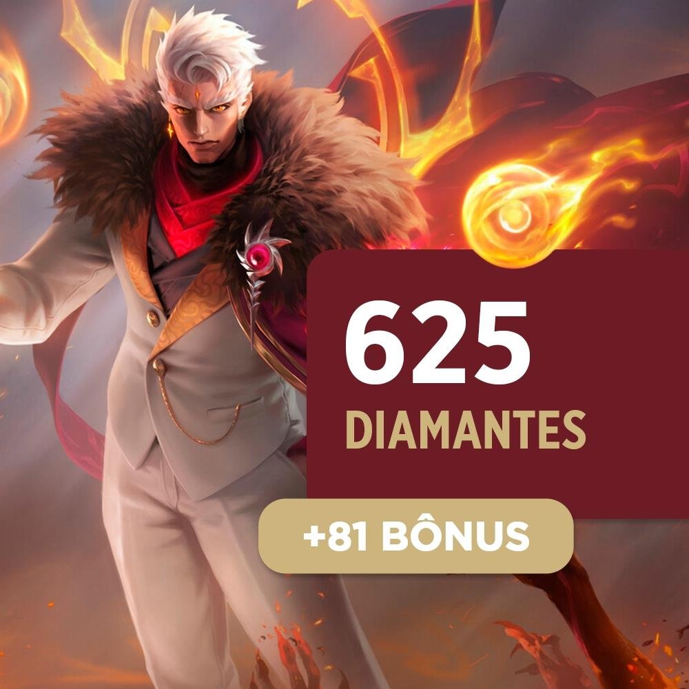 Mobile Legends - 625 Diamantes + 81 Bônus - Produto Digital