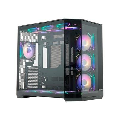 Gabinete Gamer KBM! GAMING GN950, Preto, Lateral e Frontal em Vidro, Vista Panorâmica, USB 3.0, 10 Fans ARGB - KGGN950PT