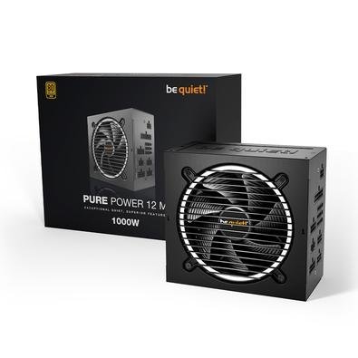 Fonte Be quiet! Pure Power 12 M, 1000W, 80 Plus Gold, Modular, PFC Ativo, Sem Cabo, Preto - BN523