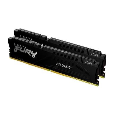 Memória RAM Kingston Fury Beast Expo, 64GB (2X32GB), 6000MT/s, DDR5, DIMM, CL30, Preto - KF560C30BBEK2-64