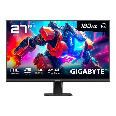 Monitor Gamer Gigabyte 27", Full HD, 180Hz, 1ms, IPS, FreeSync, HDR Ready, Preto - GS27FA-SA