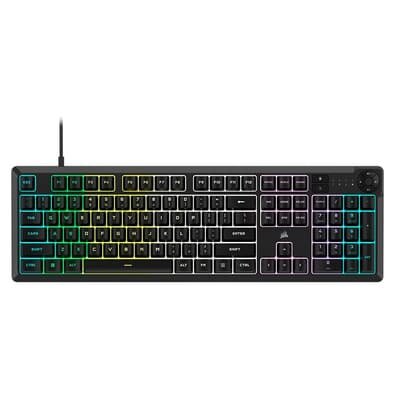 Teclado Gamer Corsair Core K55 com LED RGB, preto - CH-9226C65-NA