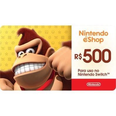 Nintendo Gift Card Digital R$500