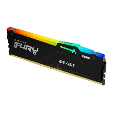 Memória RAM Kingston Fury Beast, 16GB, 6000MT/s, DDR5, CL36, DIMM,RGB, Preto, EXPO- KF560C36BBE2A-16