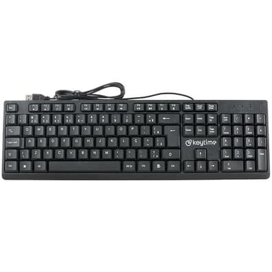 Teclado Keytime Typeflow, USB 2.0, Membrana, Full Size, ABNT2, Preto - KYT00009