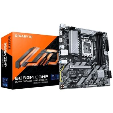 Placa Mãe Gigabyte B860M D3HP, Intel, Micro ATX, DDR5, Preto - B86M3HP-00