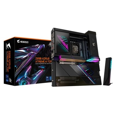 Placa Mãe Gigabyte Z890 AORUS XTREME AI TOP, Intel, E-ATX, DDR5, RGB, Wi-Fi 7, Bluetooth, Preto - 9AZ89XTAT-00