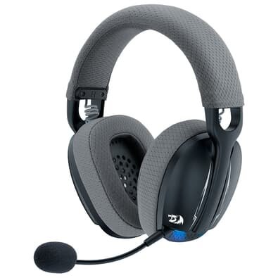 Headset Gamer Redragon Skuld Pro, Bluetooth, USB 2.4GHz Removível, USB Tipo-C, Preto - H878BG