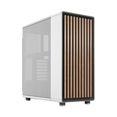 Gabinete Gamer Fractal Design North Chalk White, Mid Tower, ATX, Lateral em Vidro Escuro, Branco - FD-C-NOR1C-03