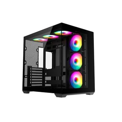 Gabinete Liketec Gamer Atlas, Sky Tower, ATX, Frente em Vidro Temperado, Dark - LC-CB3X3-ATLAS-2116