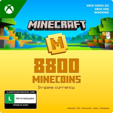 Gift Card Minecraft Minecoins Pack: 8800 Coins, Digital