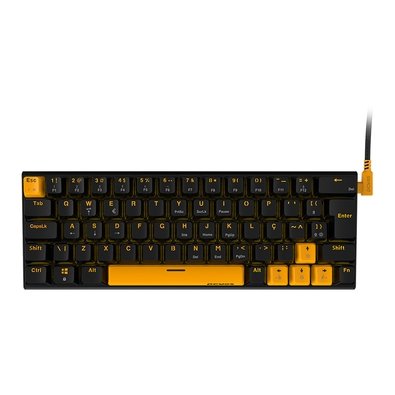 Teclado Mecânico Gamer PCYES Kuromori Voyager Edition, LED Rainbow, Switch Outemu Red, Layout 60%, USBm, ABNT2, Preto - KMVY60RD