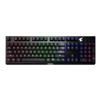 Teclado Óptico Mecânico Gamer Aorus RGB, Switch Flaretech Red, US - K9