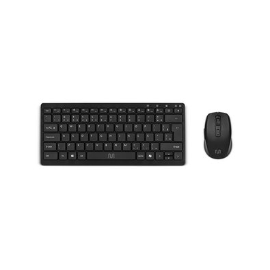 Kit Teclado e Mouse Sem Fio Multilaser CS500, USB 2.4GHz, Recarregável, DPI Ajustável, Clique Silencioso, ABNT2, Preto - TC404