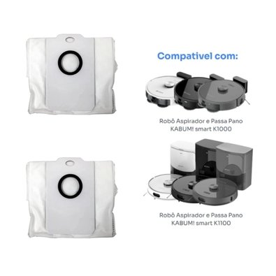 Kit reposição para Robô Aspirador KABUM! smart K1100 - 2 sacos de poeira - KSHPR422