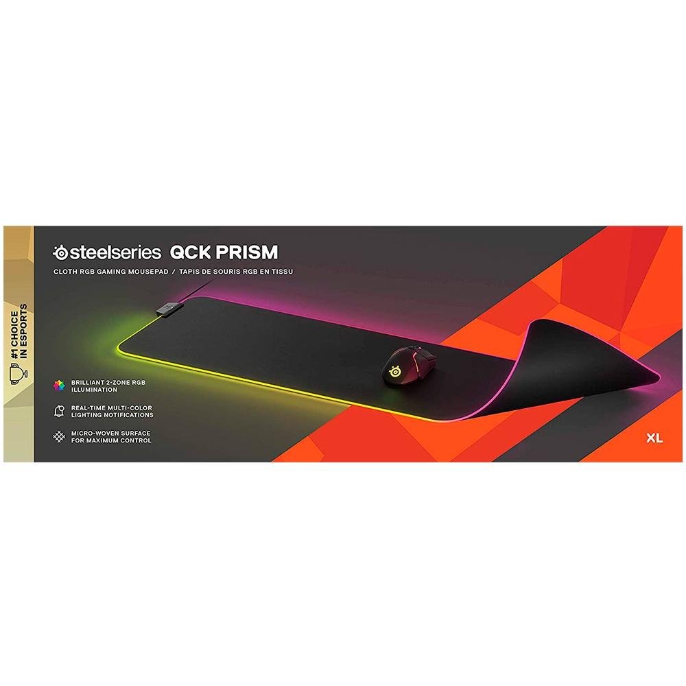 Mousepad Gamer Steelseries QcK Prism Cloth XL, RGB, Extra Grande (900x300mm) Mousepad Gamer Steelseries QcK Prism Cloth XL, RGB, Extra Grande (900x300mm)