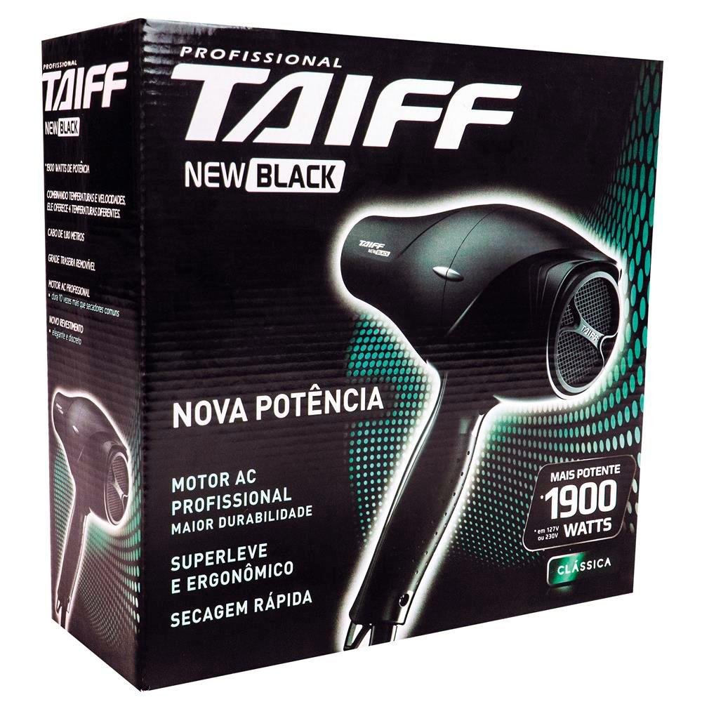 Secador Taiff New Black, 1900W, Preto, 110V - 276