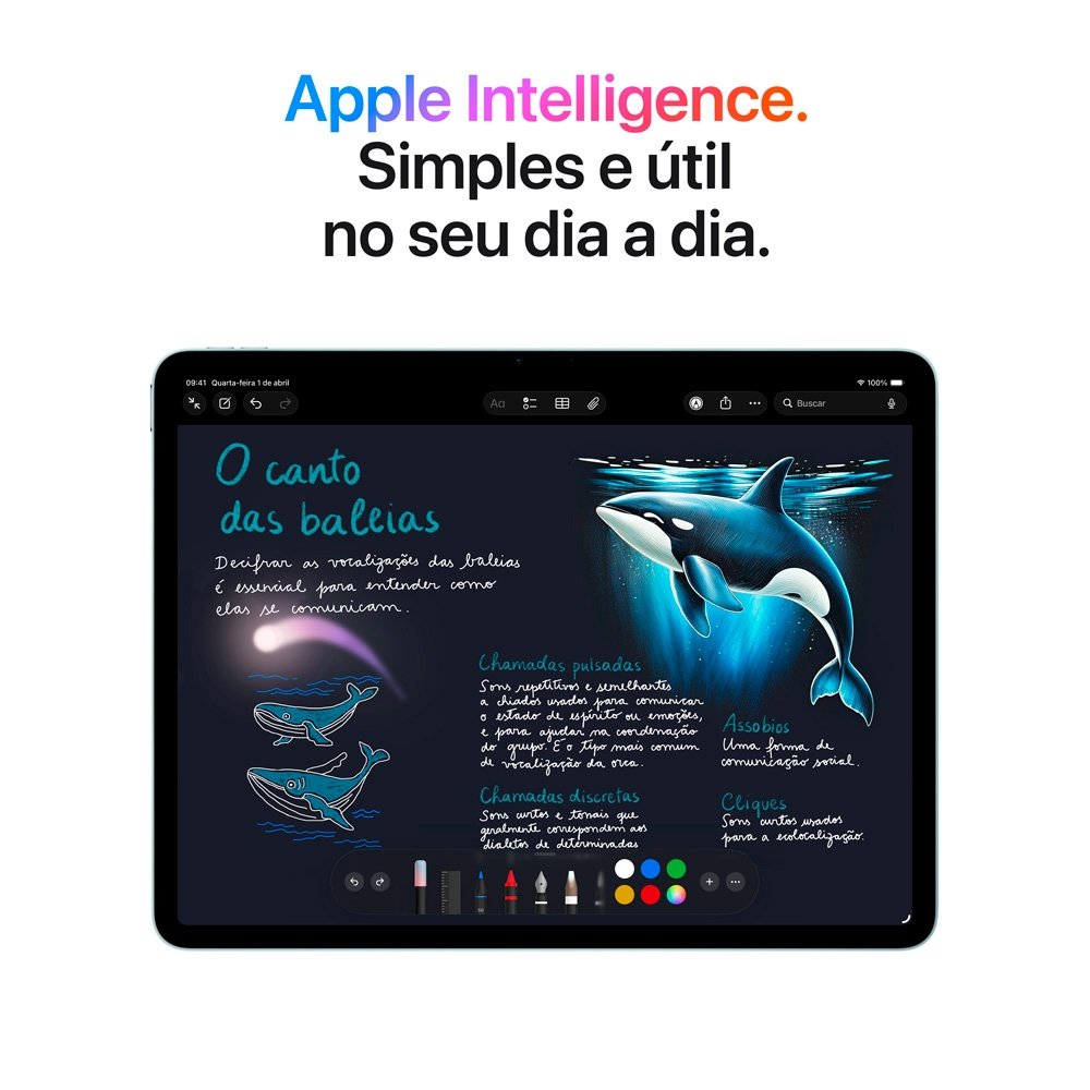 iPad Air Apple M4 128GB Cinza-espacial | KaBuM!