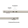 MacBook Air Apple 15" Chip M5, CPU de 10 Núcleos, GPU de 10 Núcleos, Neural Engine de 24 Núcleos, 1TB, Estelar - MDVF4BZ/A