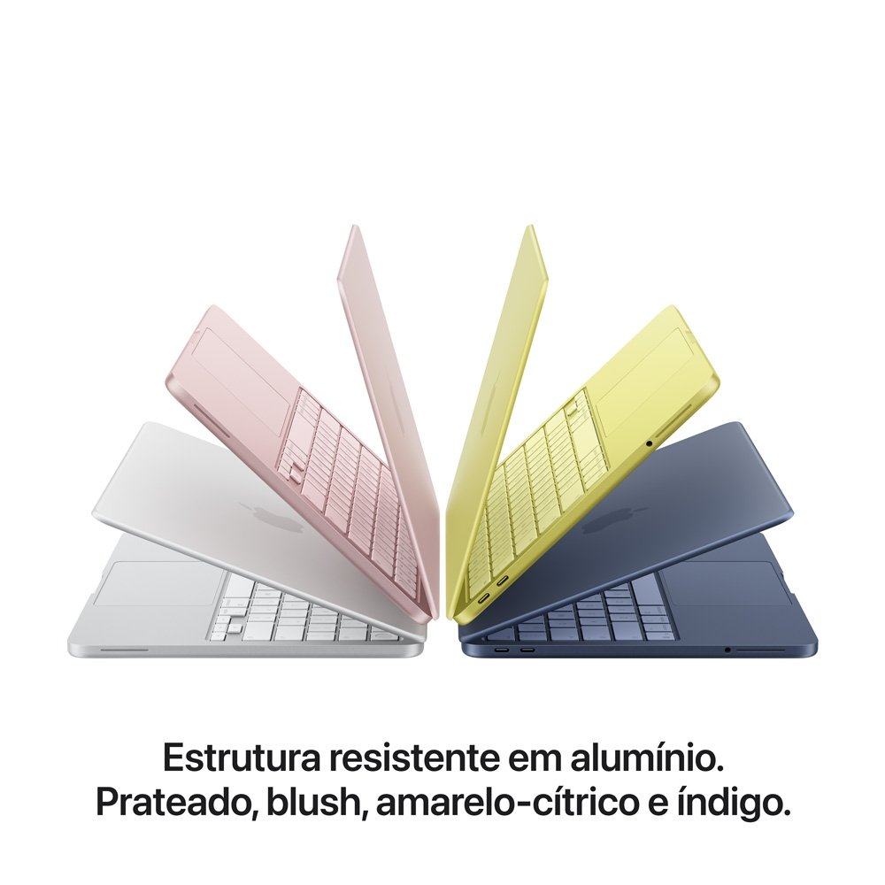 MacBook Neo Apple 13" Chip A18 Pro, CPU de 6 Núcleos, GPU de 5 Núcleos, 512GB Touch ID, Amarelo-cítrico - MHFE4BZ/A