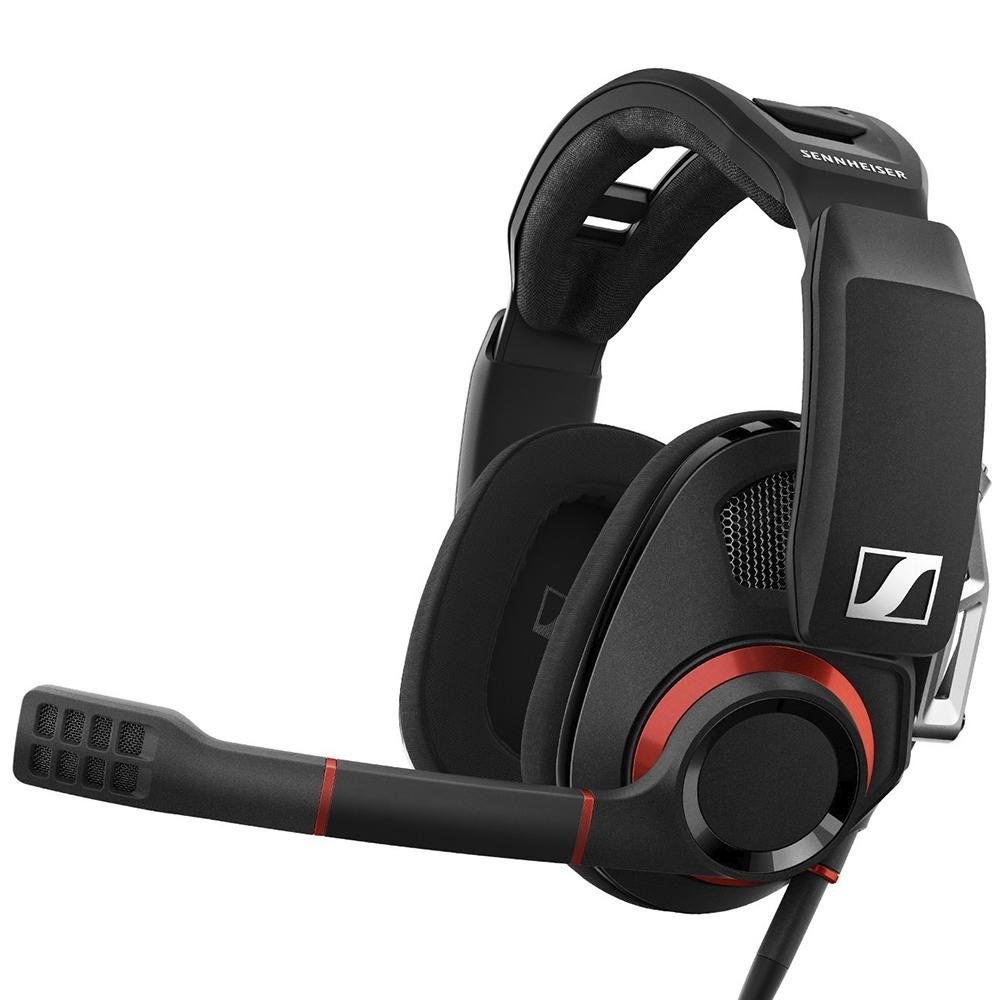 ヘッドホン SENNHEISER GSP 500 Headset Gamer Epos Sennheiser GSP 500, Preto e Vermelho, P2