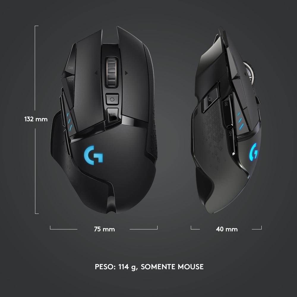 Mouse Gamer Sem Fio Logitech G502 LIGHTSPEED | KaBuM!