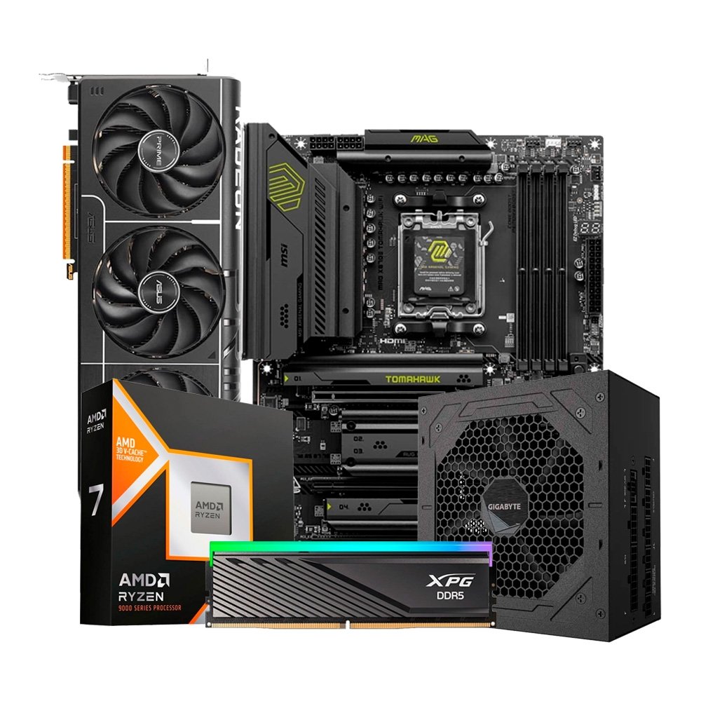 Ryzen7 9800X3D RTX9070XT ゲーミングPC パーツセット Kit Ryzen 7 9800X3D | RX 9070 XT 16GB | 16GB DDR5