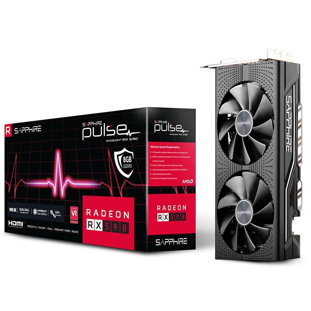 Radeon RX590　8GB　GDDR5 Placa de Vídeo AMD Radeon RX 590 8GB GDDR5 256bits Mancer MCR