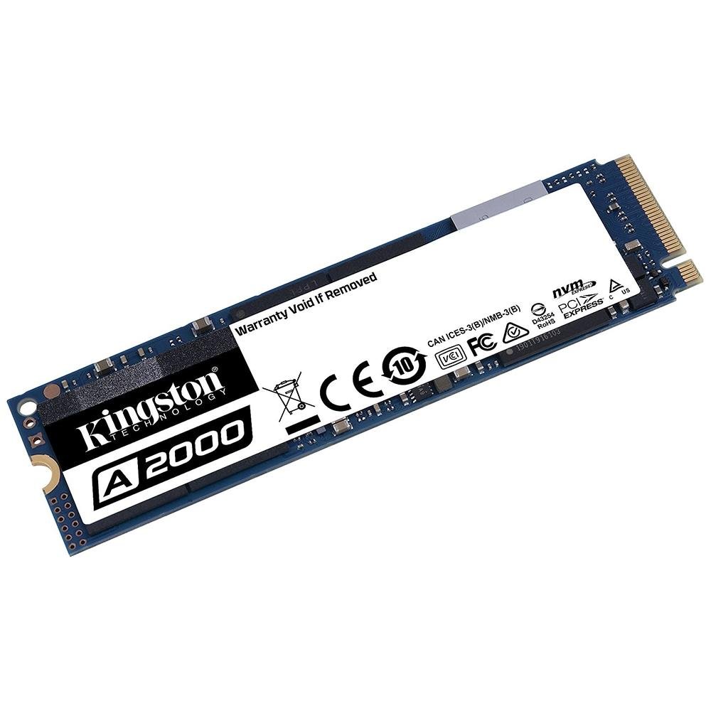 KINGSTON M.2 500GB PCIe3.0 稼働少 SSD 500 GB Kingston A2000, M.2 NVMe, Leitura: 2200MB/s e Gravação