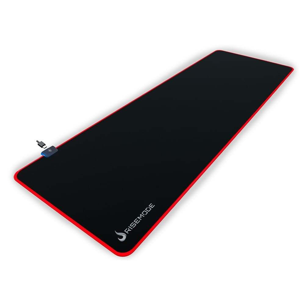 Mousepad Gamer Rise Mode RGB, Estendido (900x300mm), Preto - RM-MP-07-RGB Mousepad Gamer Rise Mode RGB, Estendido (900x300mm), Preto - RM-MP-07-RGB