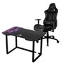 Kit Cadeira Gamer ThunderX3 TGC12 - Preto & Mesa Gamer Hayonik Cyber Siren, RGB, Preto