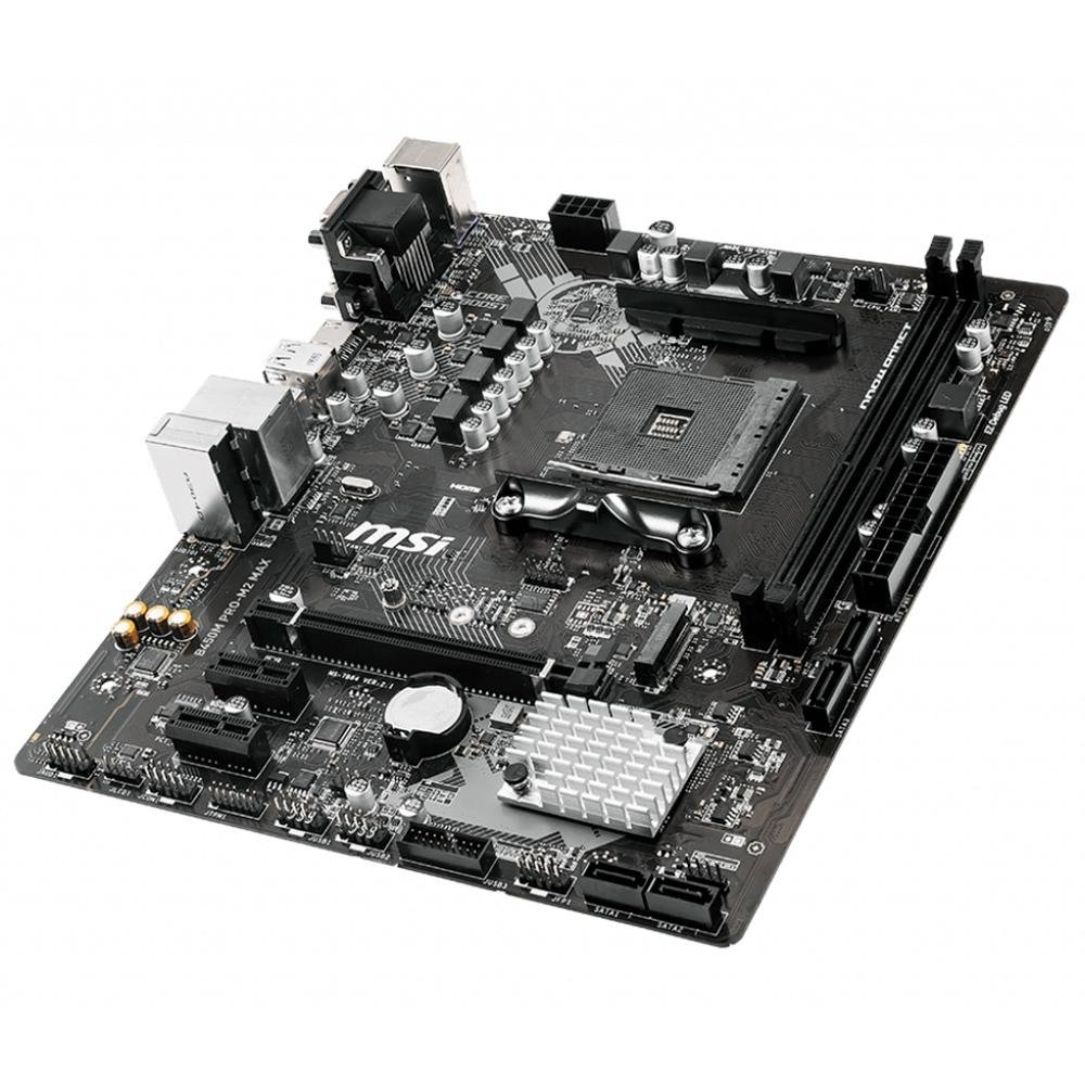 Placa-Mãe MSI B450M Pro-M2 Max, AMD AM4, m-ATX, DDR4, Preto - B450M PRO-M2 MAX Placa-Mãe MSI B450M Pro-M2 Max, AMD AM4, m-ATX, DDR4, Preto - B450M PRO-M2 MAX