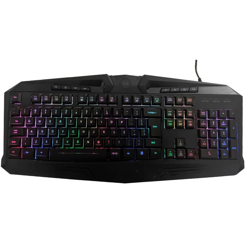 Kit Gamer Redragon S112 - Teclado Harpe RGB + Mouse Centrophorus + Headset Scylla + Mousepad Gamer- S112