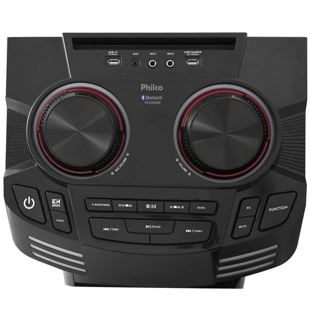 Caixa de Som Acústica Philco PCX20000, Bluetooth, 1800W RMS, USB, P2 - 56603761