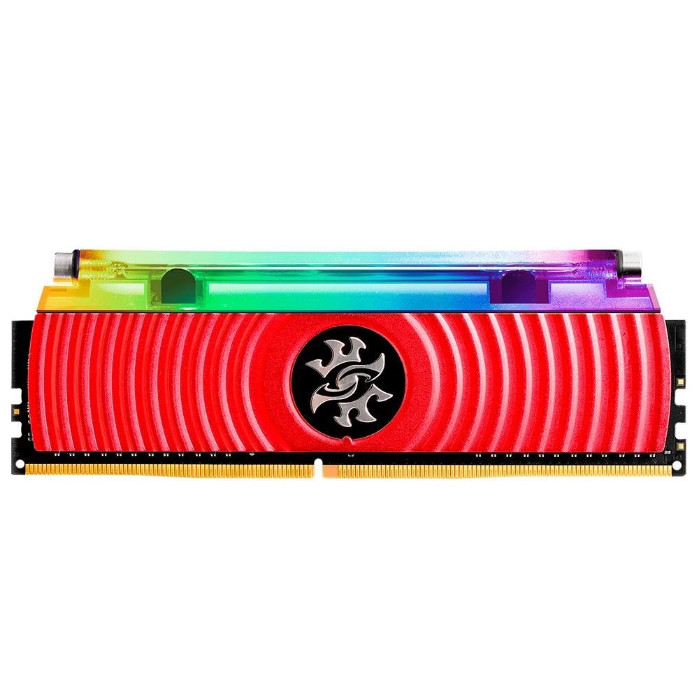 Memória XPG Spectrix D80, RGB, 8GB, 3600MHz, DDR4, CL18, Vermelho