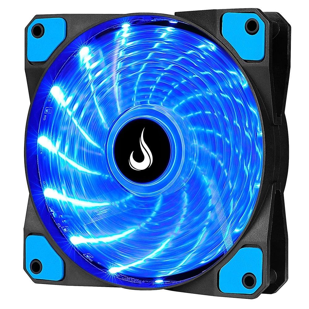Ventoinha Rise Mode Wind W1, 120mm, LED Azul, Preto - RM-WN-01-BB