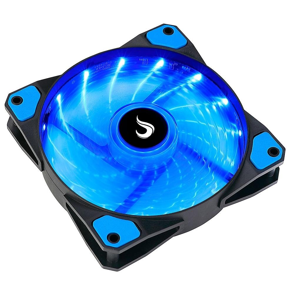 Cooler FAN Rise Mode Wind W1, 120mm, LED Azul - RM-WN-01-BB | KaBuM!
