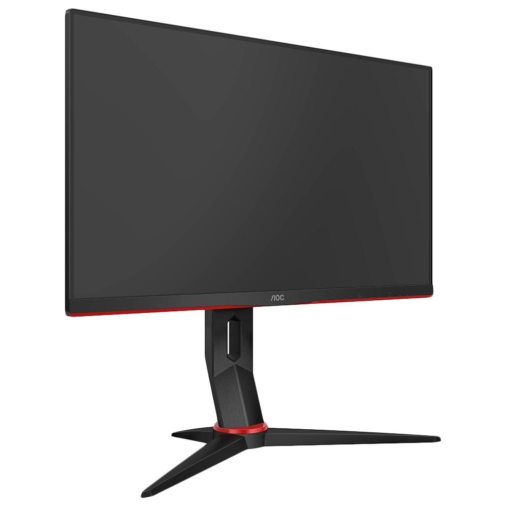 Monitor Gamer AOC Hero 23,8" Full HD, Wide, 144 Hz, 1ms, FreeSync, HDMI e DP, IPS, Ajuste de Altura, Preto - 24G2/BK