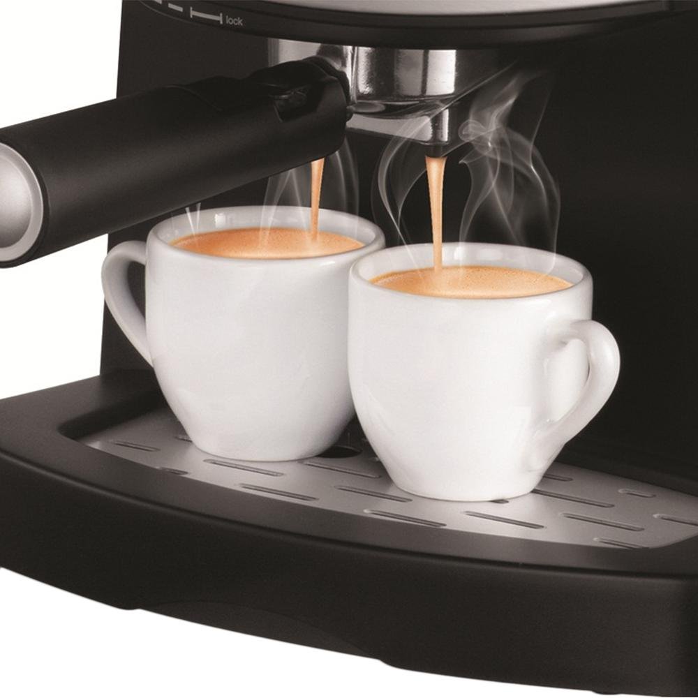 Cafeteira Mondial Espresso Coffee Cream, 2 Xícaras, 800W, 110V, Preto/Prata - C-08