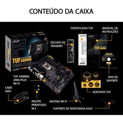 Placa Mãe Asus TUF Gaming Z490-Plus Wi-Fi, Intel LGA 1200, ATX